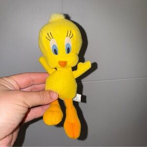 TWEETIE BIRD LOONEY TUNES APPLAUSE STUFFED PLUSH BEAN BAG TOY VNTG (1997) 7”